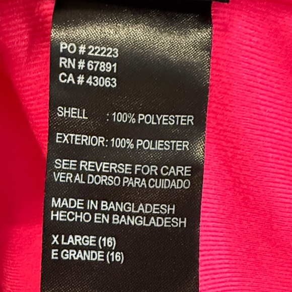 Adidas Vibrant Pink Bomber/Track Jacket Size XL (16) - Picture 11 of 14